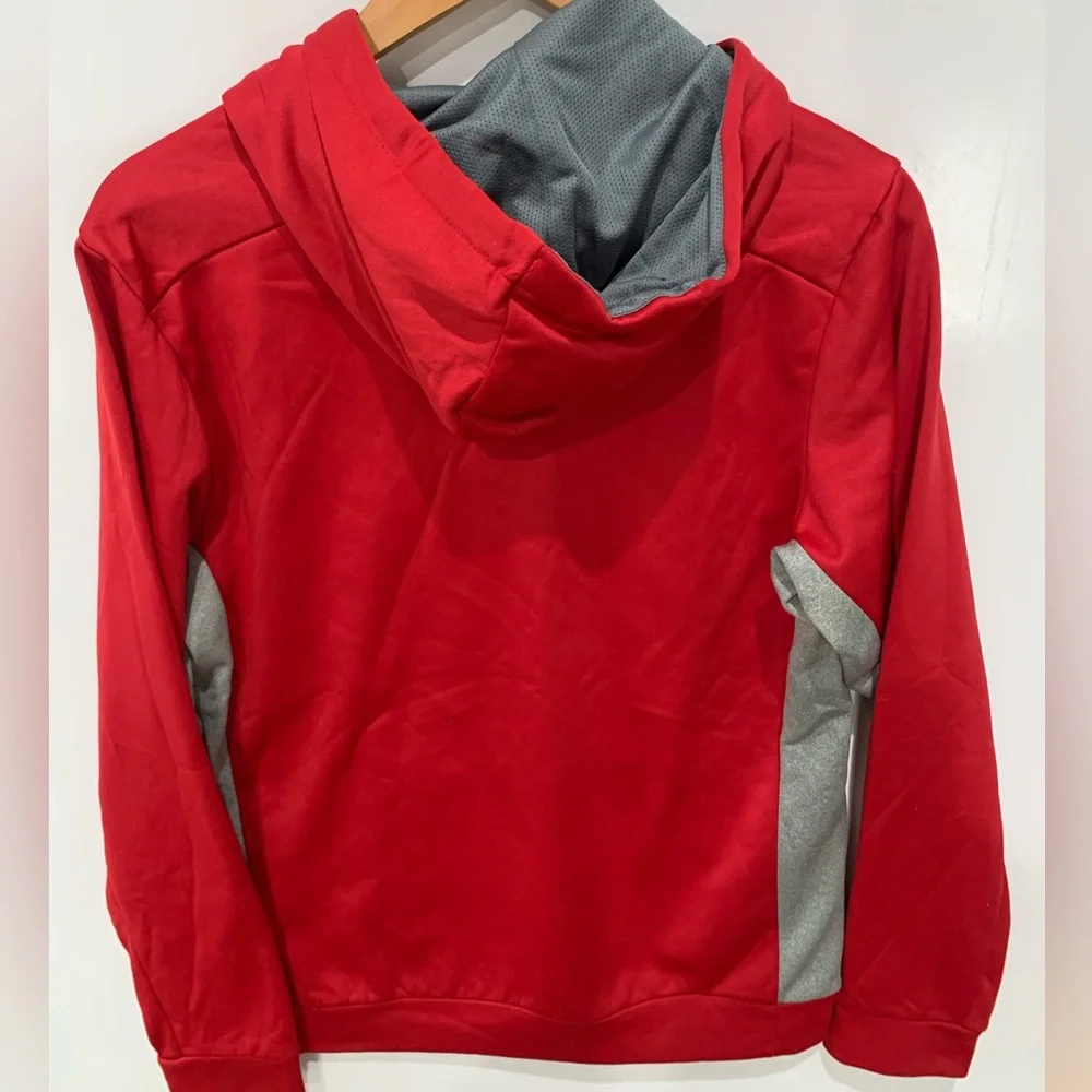 Nike Men's Red and Gray dri fit thermal pullover size S